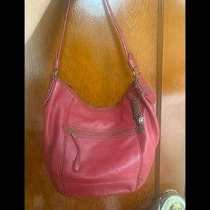 The Sak Sequoia Leather Hobo Red